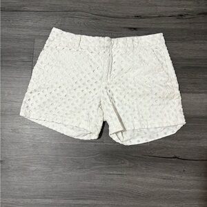 Banana Republic Textured White Women's Shorts